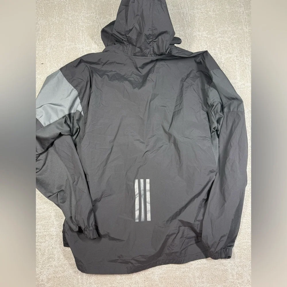 Adidas Badge Of Sport Black Full Zip Light Weight Jacket Size M